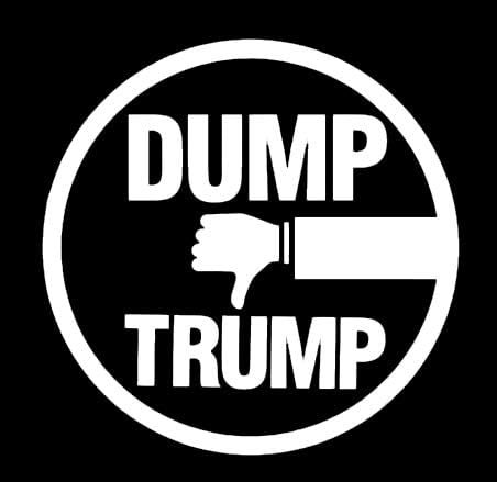 Dump Trump Makarios LLC | מכוניות משאיות טנדרים קירות מחשב נייד MKR | לבן | 5.5 x 5.5 | MKR792